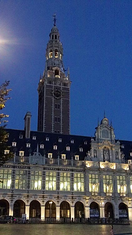 Central Library with Tower at night 