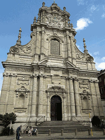 Facade of Saint Michael's Church in the Naamse straat, Leuven