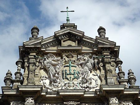 Top of frontal facade of Saint Michael's Church