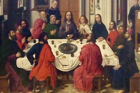 Detail of Last Supper by Dirk Bouts 