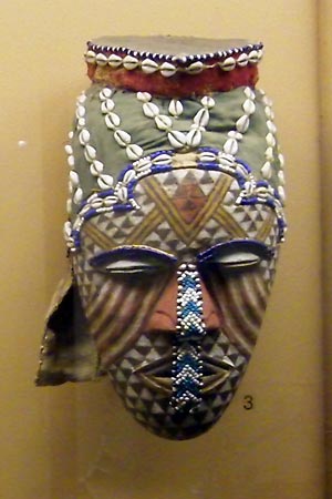 One of the many masks on display in the museum