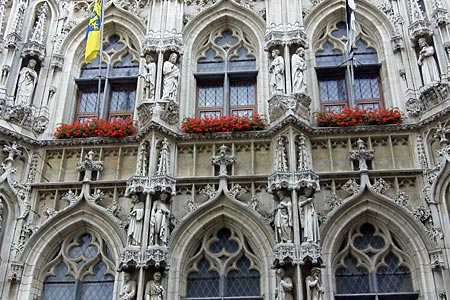 Detail of Town Hall of Leuven