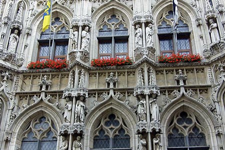 Detail of Town Hall of Leuven 